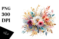 Wild Flowers Horizontal Frame | Clipart Product Image 1