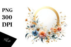 Wild Flowers Horizontal Frame | Clipart Product Image 1