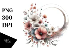 Cute Spring Flower Painting, High-Res PNG Product Image 1