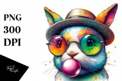 Quirky Rabbit with Sunglasses | Sublimation | PNG Clipart Product Image 3