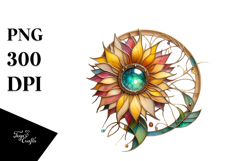 Pastel Sunflower Made of -like Material PNG Product Image 1