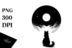 Simple Black Cat PNG Product Image 1