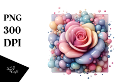 Abstract Pastel Rose PNG Product Image 1