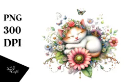 Whimsical Baby Cat PNG Product Image 1