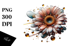 Abstract Glossy Gerbera PNG Product Image 1
