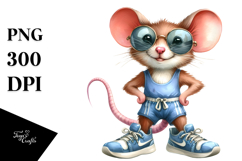Mouse with Sunglasses and Sports Shoes | Clipart Product Image 1