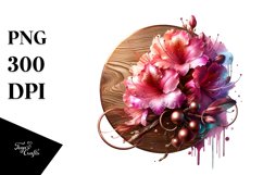 Shiny Rhododendron Abstract | Sublimation | Clipart Product Image 1