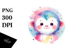 Vibrant Monkey Made of Flowers PNG Product Image 1