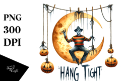 Funny Freddy Krueger on Moon PNG Product Image 1