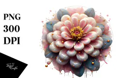 Abstract y Zinnia, Transparent PNG Product Image 1