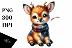 Colorful Baby Deer Holding Vegetables | Sublimation | Product Image 3