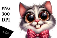 Funny Cat Bow Clipart Product Image 1
