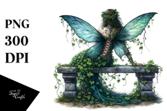 Watercolor Gothic Fairy on Stone Bench, 20 oz Tumbler Product Image 1