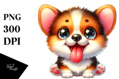 Cute Pembroke Welsh Corgi PNG Product Image 1