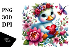 Adorned Duck Painting, PNG Product Image 1