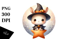 Cute Baby Bunny Star Halloween PNG Product Image 1
