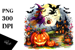 Simple Witch Halloween Clipart Product Image 1