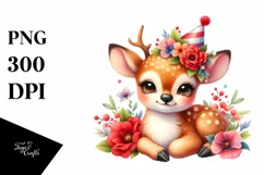 Sweet Baby Deer Resting | Clipart Product Image 3