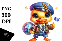 Goofy Duck with Disco Outfit PNG Product Image 1
