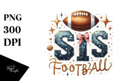 Watercolor Football Sis Letter Set Product Image 3