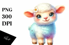 Colorful Smiling Baby Lamb Clipart Product Image 3