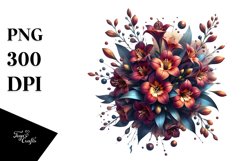 Detailed Glossy Lobelia | Sublimation Clipart Product Image 1