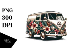 Vintage Tropical Flower Van, 20 oz Tumbler Product Image 1