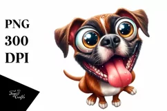 Funny Boxer with Big Popping Eyes | Sublimation | Clipart Product Image 1