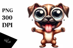 Funny Fur Watercolor Boxer | Clipart Product Image 1