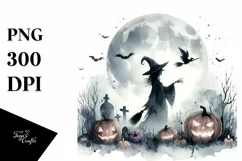 a Watercolor Style Simple Halloween PNG Product Image 3