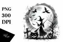 a Watercolor Style Simplistic Halloween PNG Product Image 3