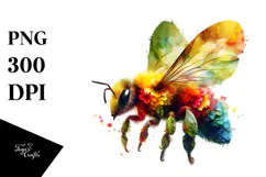 Abstract Vibrant Watercolor Bee, 20 oz Tumbler Product Image 1
