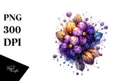 Abstract Wooden Small Violet Splash Product Image 1