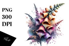 Abstract Watercolor Foxglove Shiny Like Material | Product Image 1