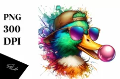 Quirky Duck Portrait Sunglasses Clipart Product Image 3