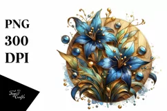 stained glass lobelia shiny with golden Product Image 3