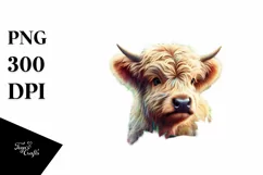 Colorful Baby Highland Cow in Jungle Product Image 1