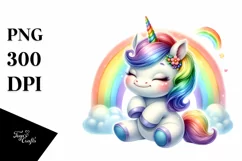 Pastel Baby Unicorn Woodworking Rainbow Sublimation | Product Image 3