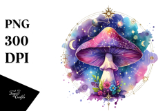 Magical Celestial Mushroom Tarot Splash PNG Product Image 1