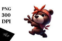 Silly Bear Bandana PNG Product Image 1