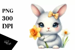 Easter Bunny Egg Flower, Clipart |T-shirt, Mug PNG Product Image 8
