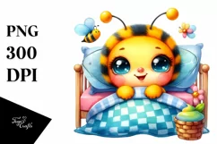 Colorful Baby Bee with Big Eyes in Bed Product Image 3