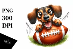 Funny Fur Watercolor Dachshund | Clipart Product Image 1