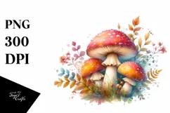 Detailed Pastel Mushroom, Transparent PNG Product Image 3