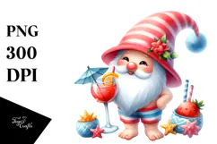 Cute Gnome Cocktail Beachwear PNG Product Image 1