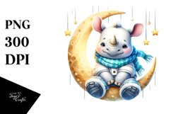 Vibrant Baby Rhino, Transparent PNG Product Image 3