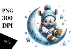 Vibrant Baby Rhino, Transparent PNG Product Image 3