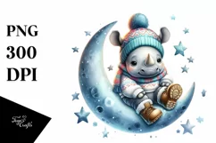 Vibrant Baby Rhino, Transparent PNG Product Image 3