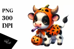 Halloween Baby Cow, Transparent PNG Product Image 1