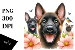 Happy Cute Malinois PNG Product Image 1